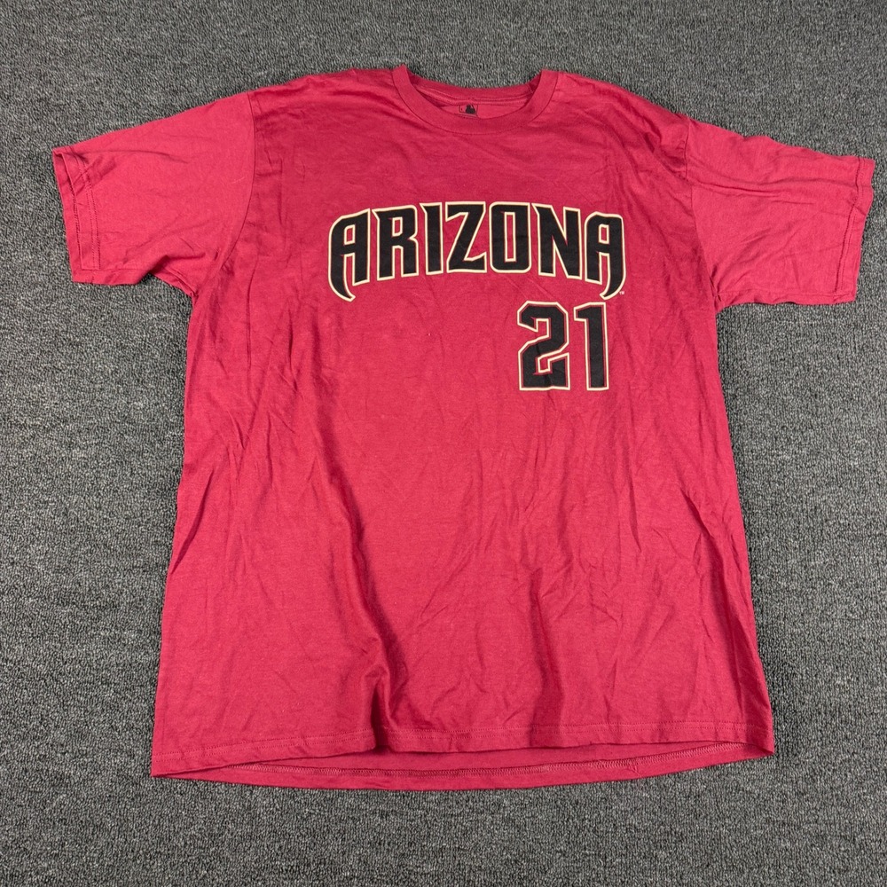 Arizona Diamondbacks T-Shirt Mens XL Greinke Red MLB Baseball